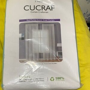 Sheer White Curtain Panels